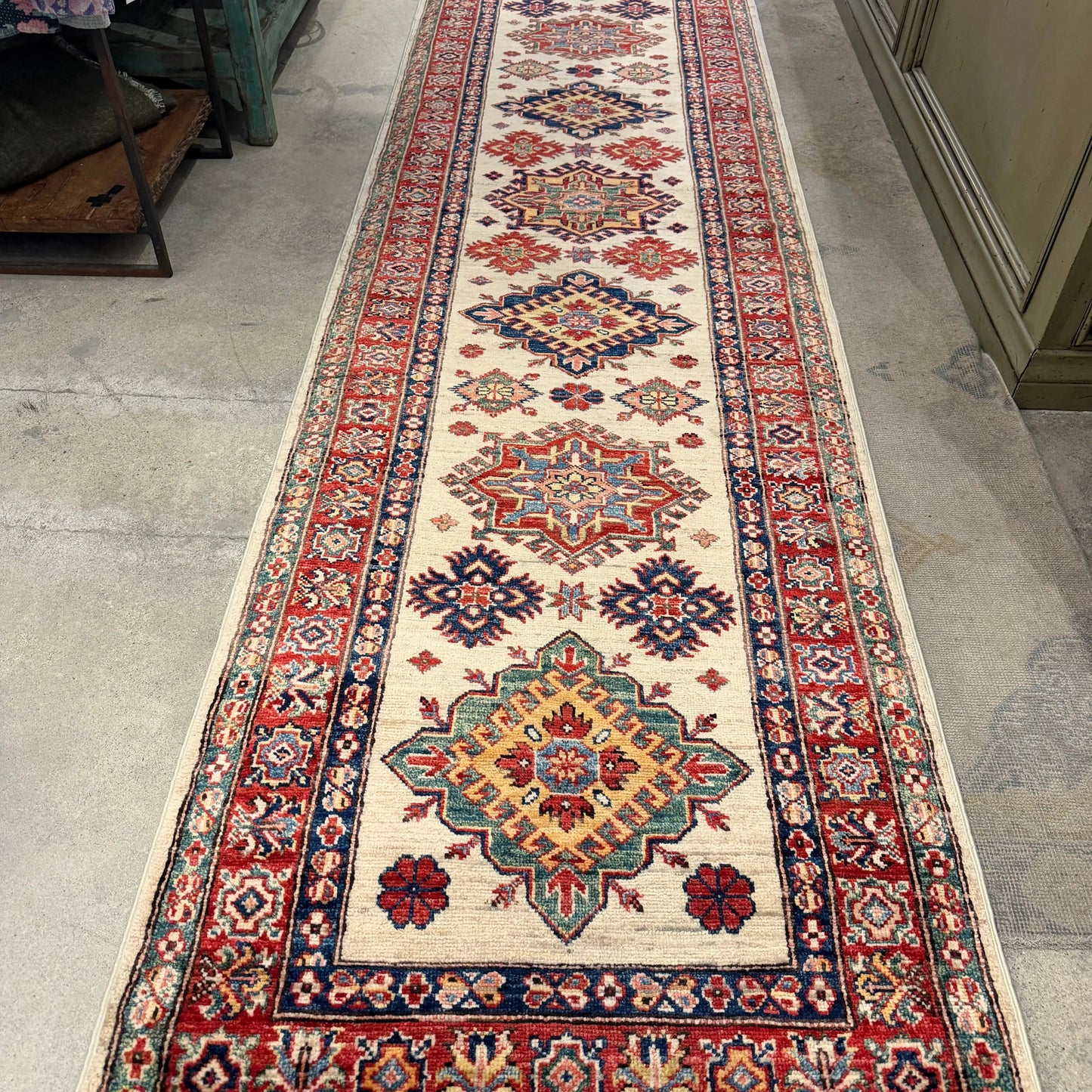 #10 Vtg Turkish Runner 2'7"x9'6" - Blue Springs Home