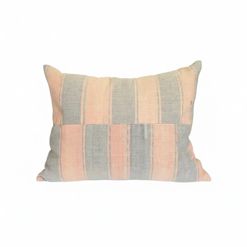 Vintage Japanese Stripe Grey/Pumpkin 18x24