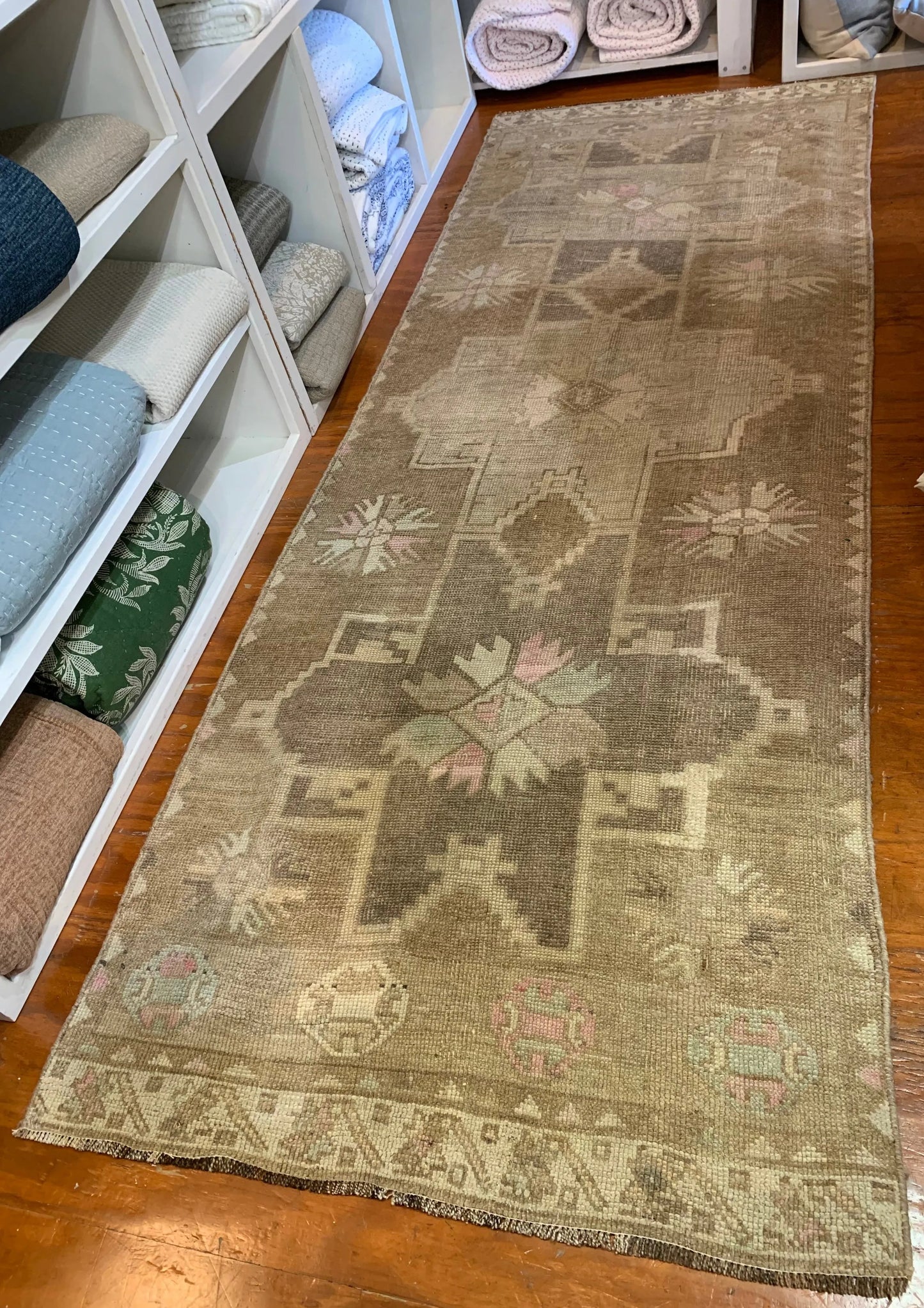 Turkish Vintage Rug 3'7x9'2 Kars Runner