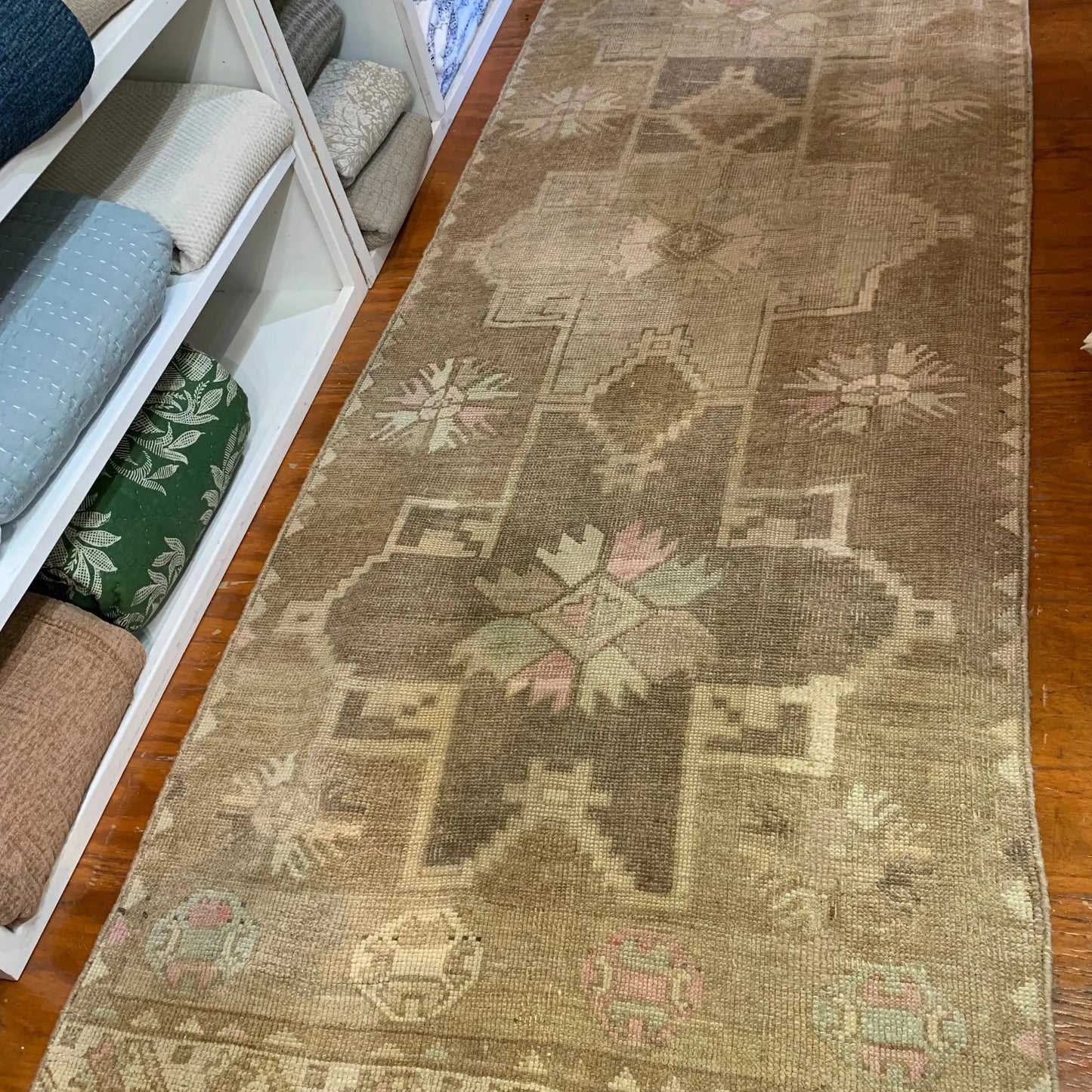 Turkish Vintage Rug 3'7x9'2 Kars Runner