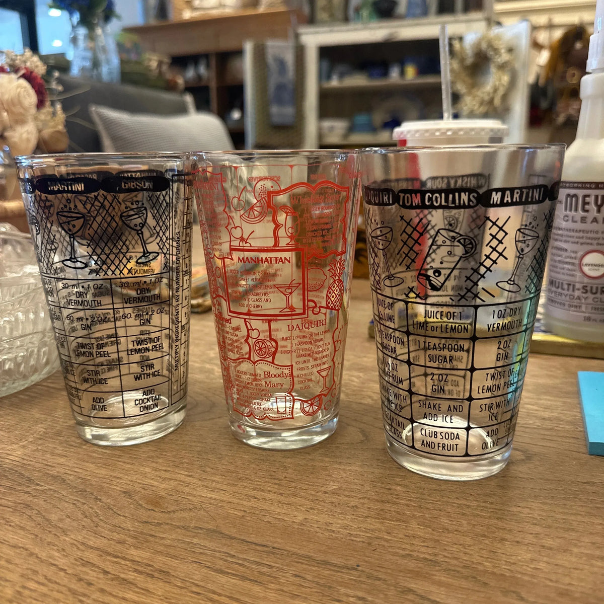1950’s Recipe Cocktail Glass - Blue Springs Home