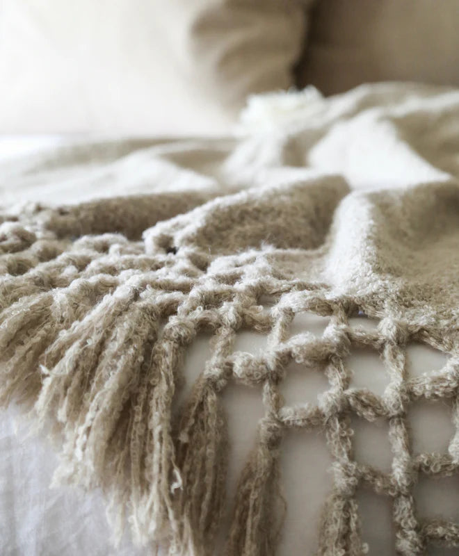 Maya Boucle Throw Blanket - Blue Springs Home