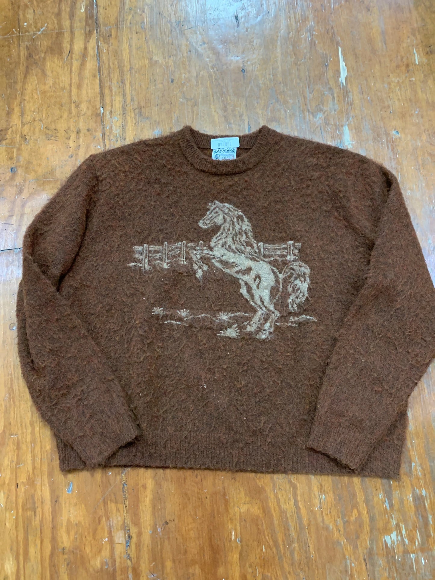 Landers Brown Horse Sweater LG