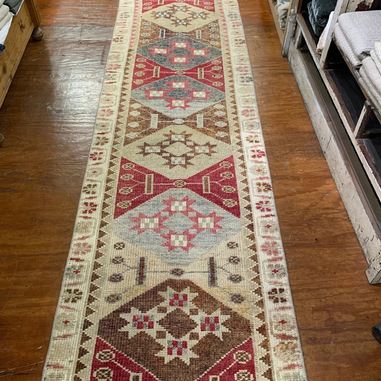 Turkish Vintage Rug 2'8x11'2 Herki Runner