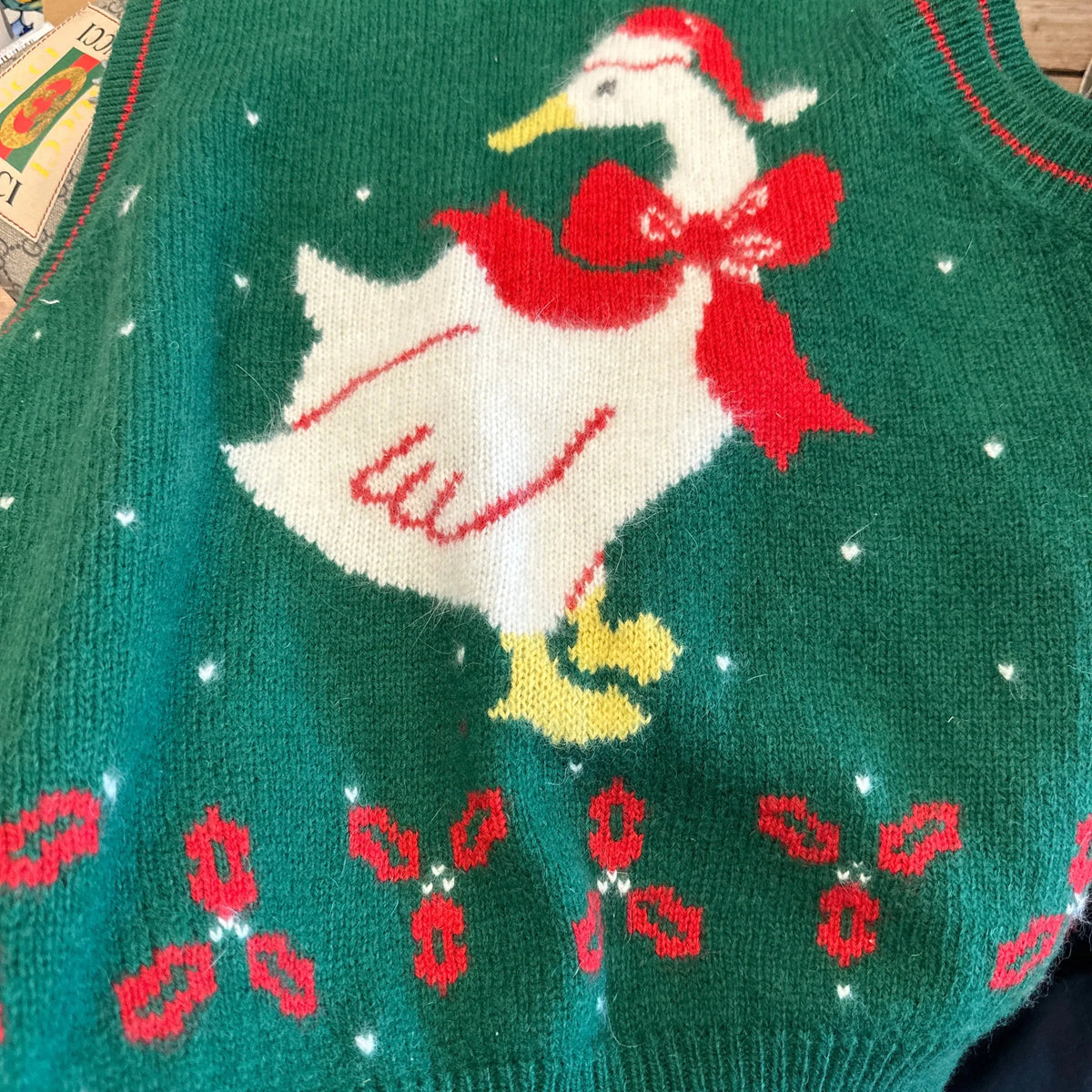 Holiday Goose Vest M Charter Club