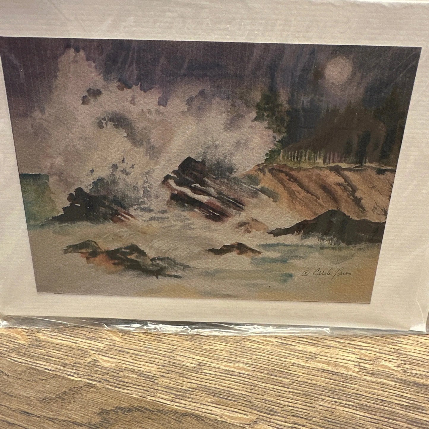 Card crashing waves