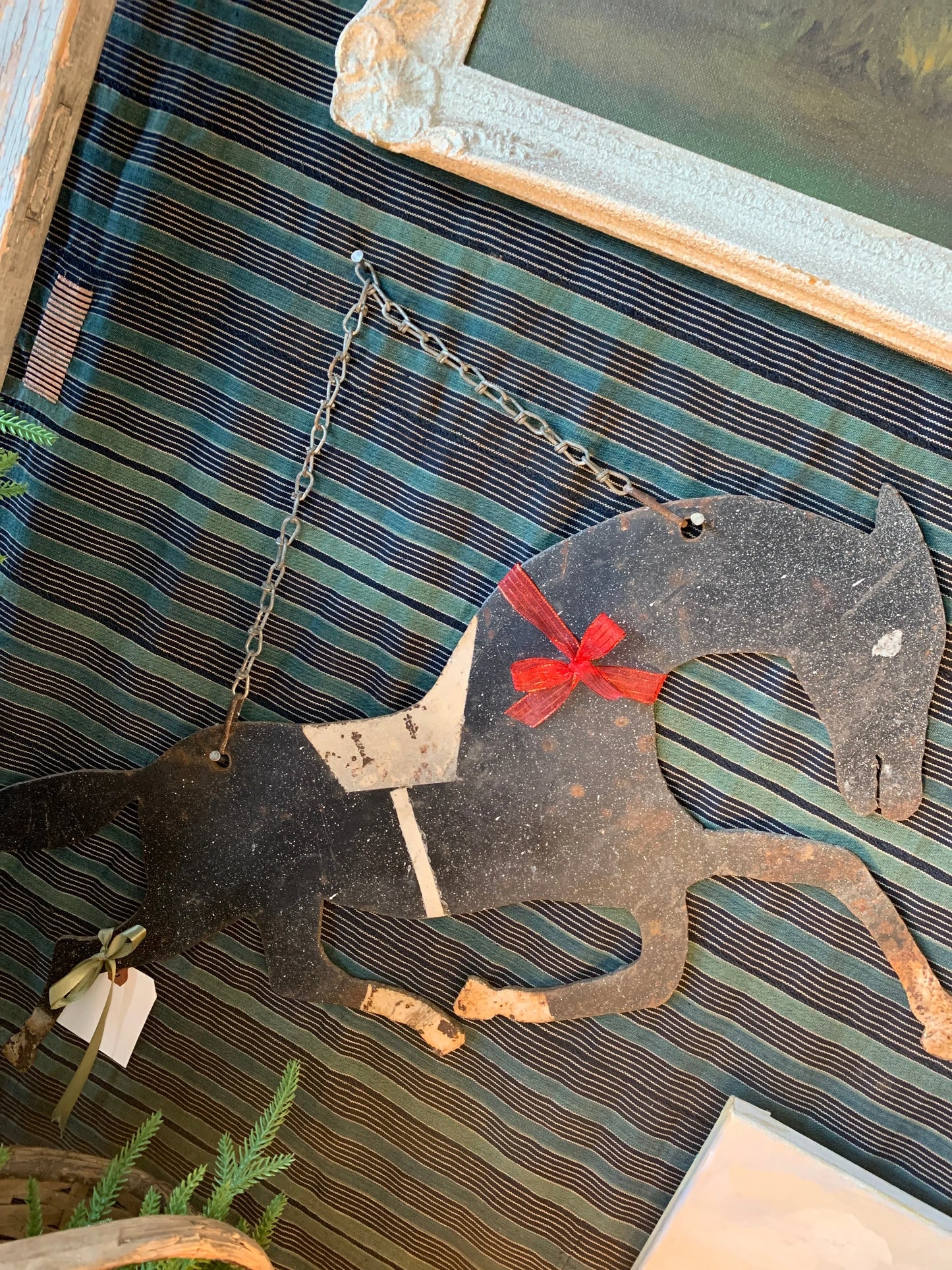 Vintage Hanging Horse Sign