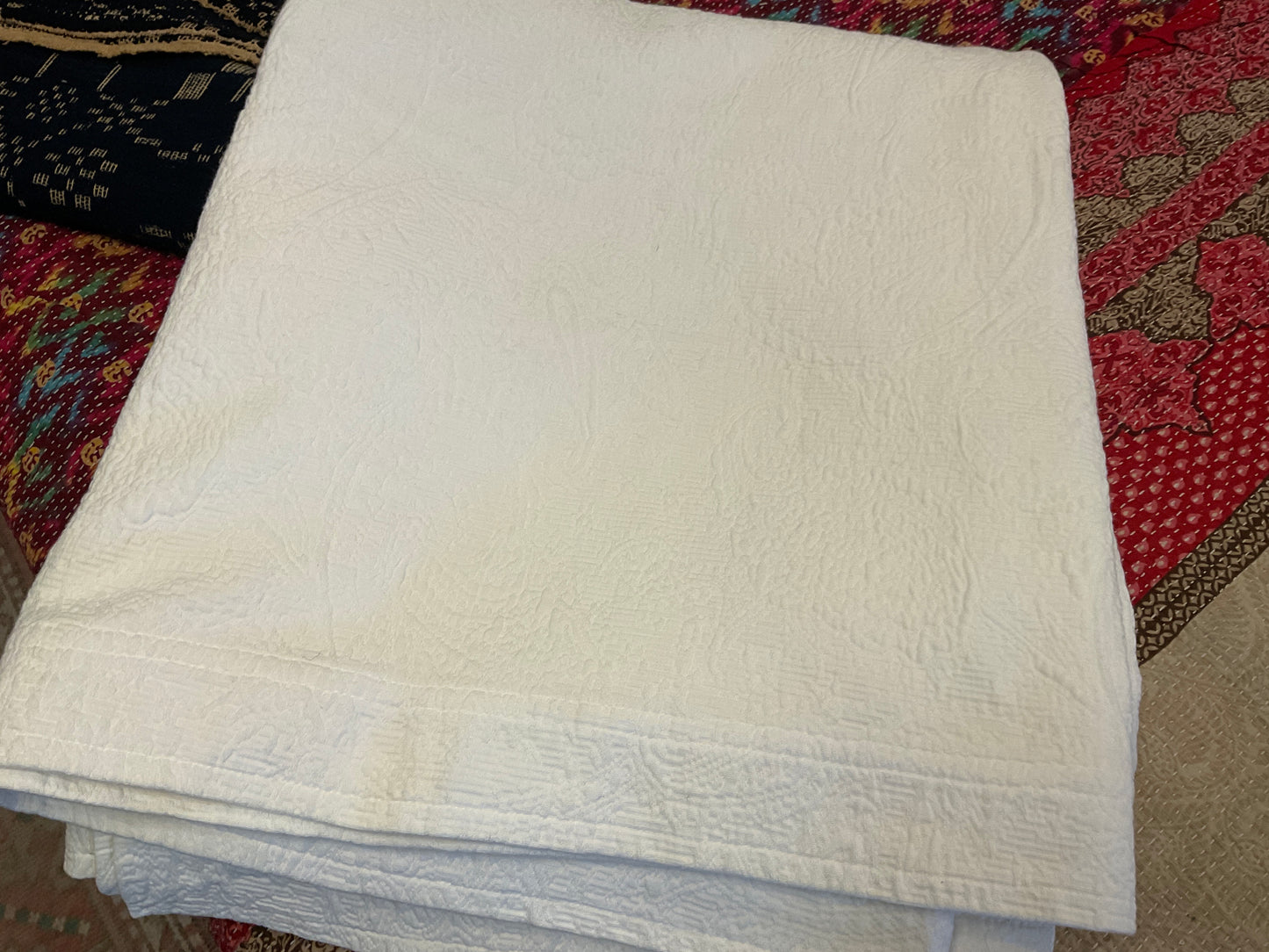 King White Matalese Coverlet