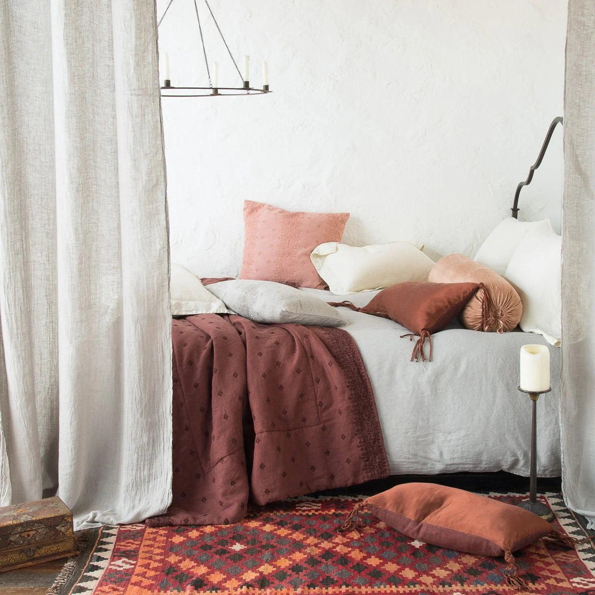 Ines Bed End Throw Blanket - Blue Springs Home