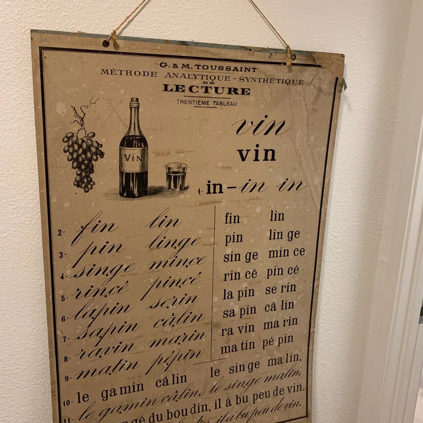 Vintage French phonetic signature
