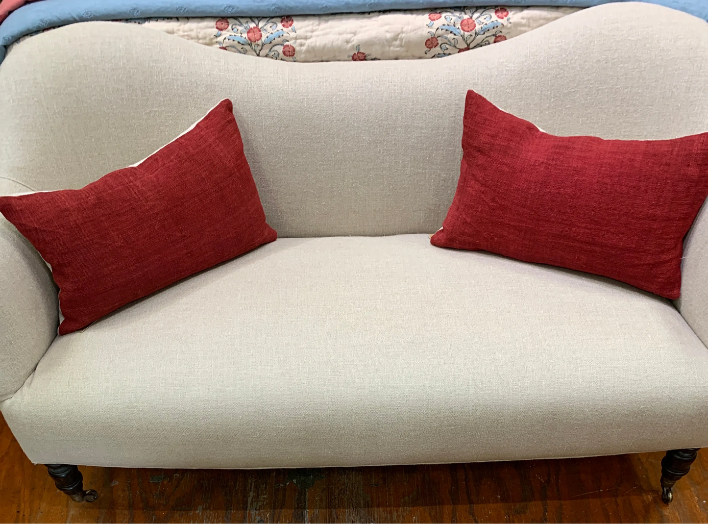 Vintage Red Hemp Lumbar 12x20