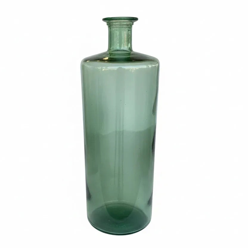 Tall Green Cast Demijohn Vase - Blue Springs Home