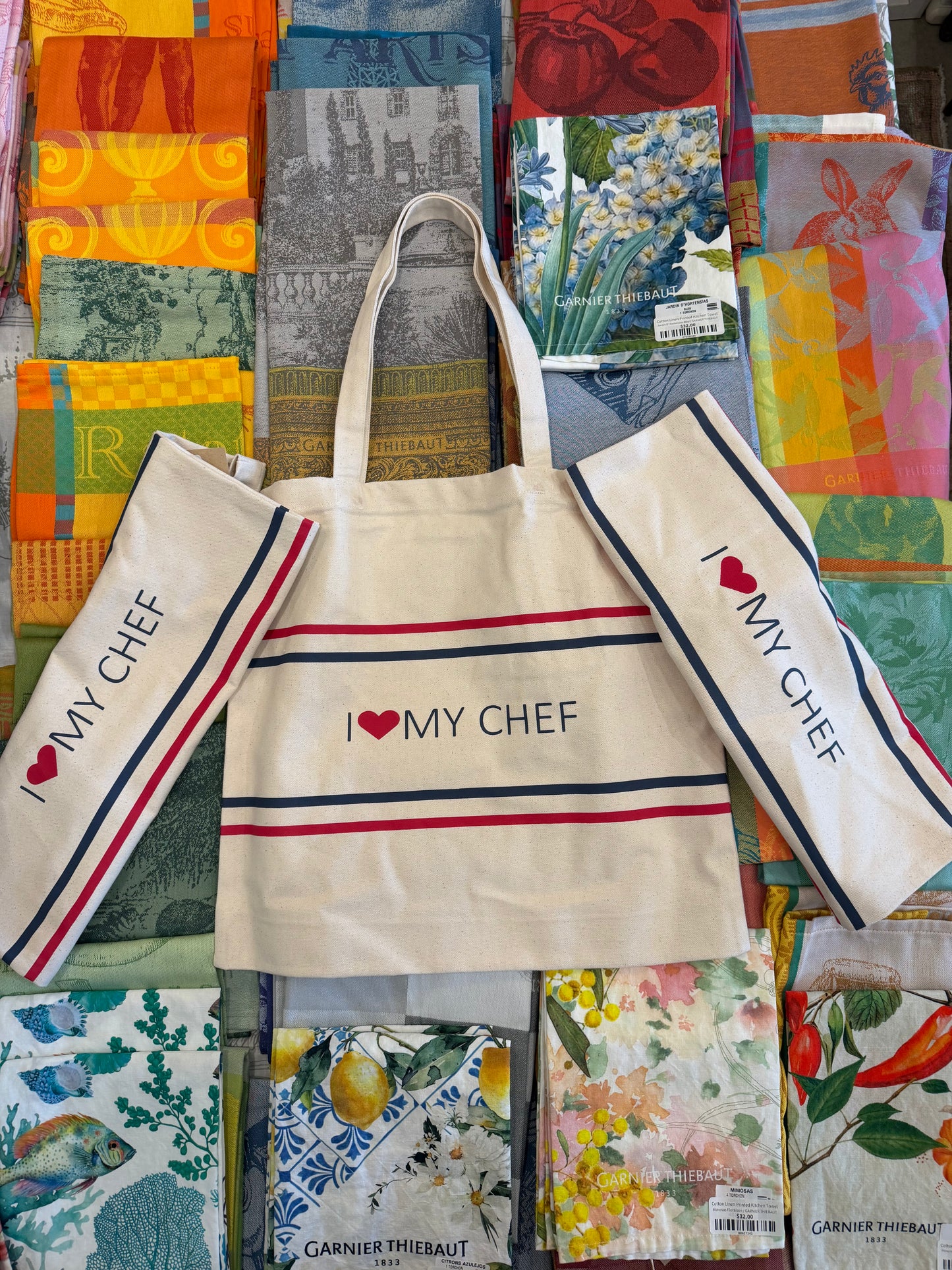 I Love My Chef Canvas Tote Bag, Natural