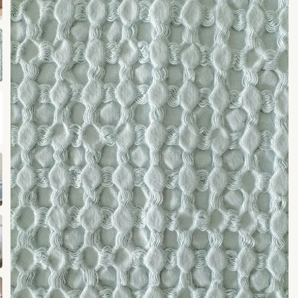 Stonewashed Cotton Waffle Bed Blanket