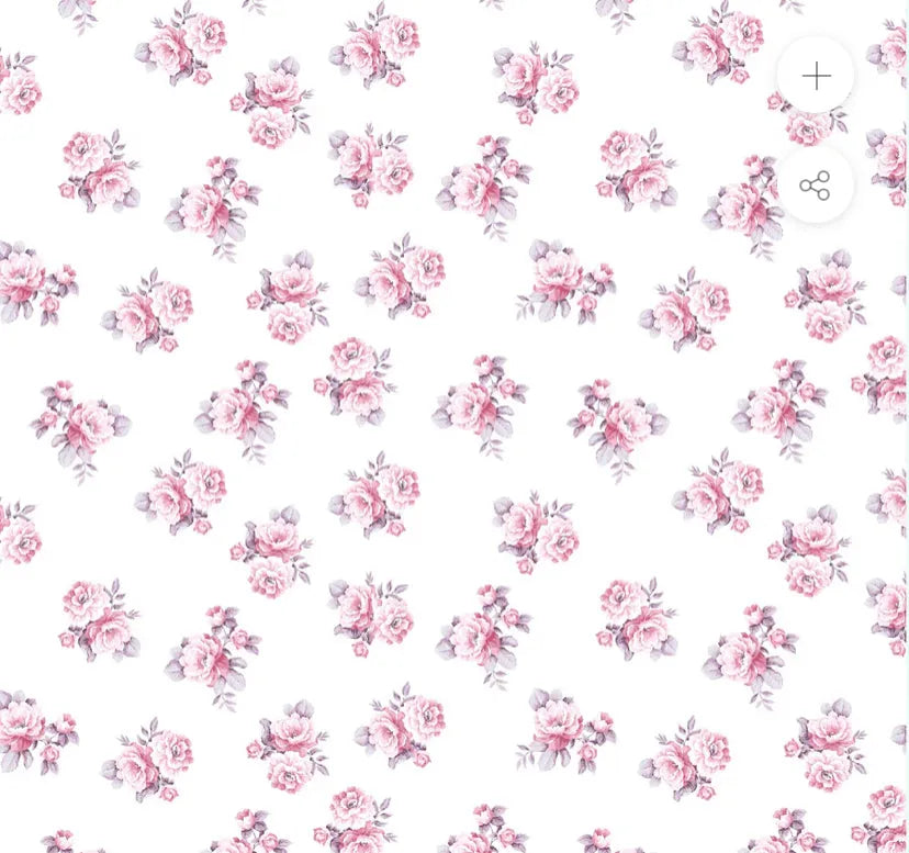 Petite Rosebuds - Large Ruffle Throw Blanket