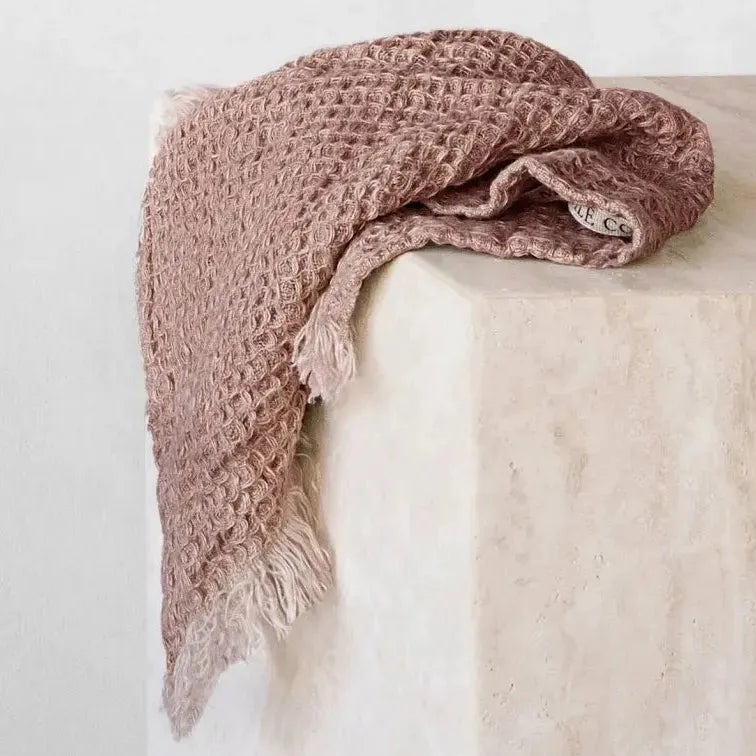 Flocca Linen Waffle Face Towel - Blue Springs Home