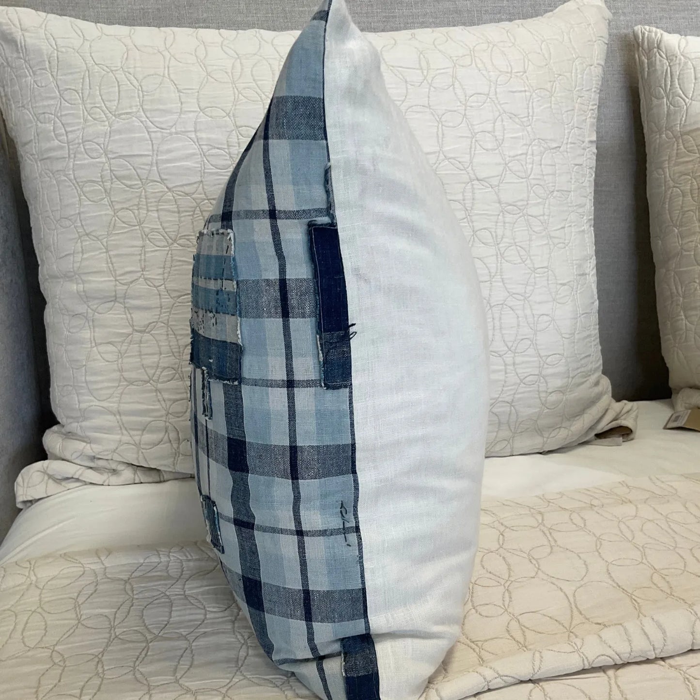 Japanese Plaid Boro w/ Large Patch