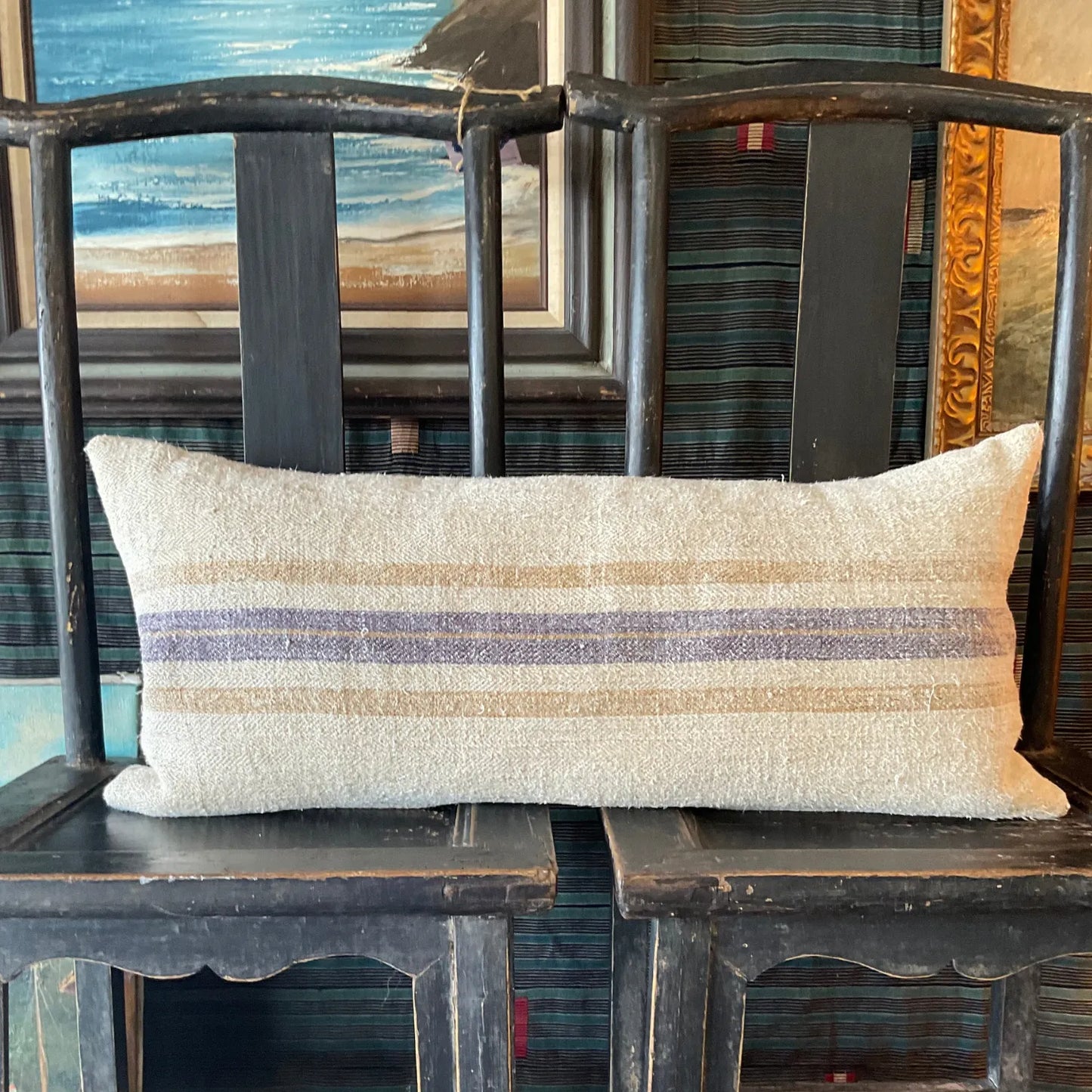 Antique Grainsack - Purple Stripe