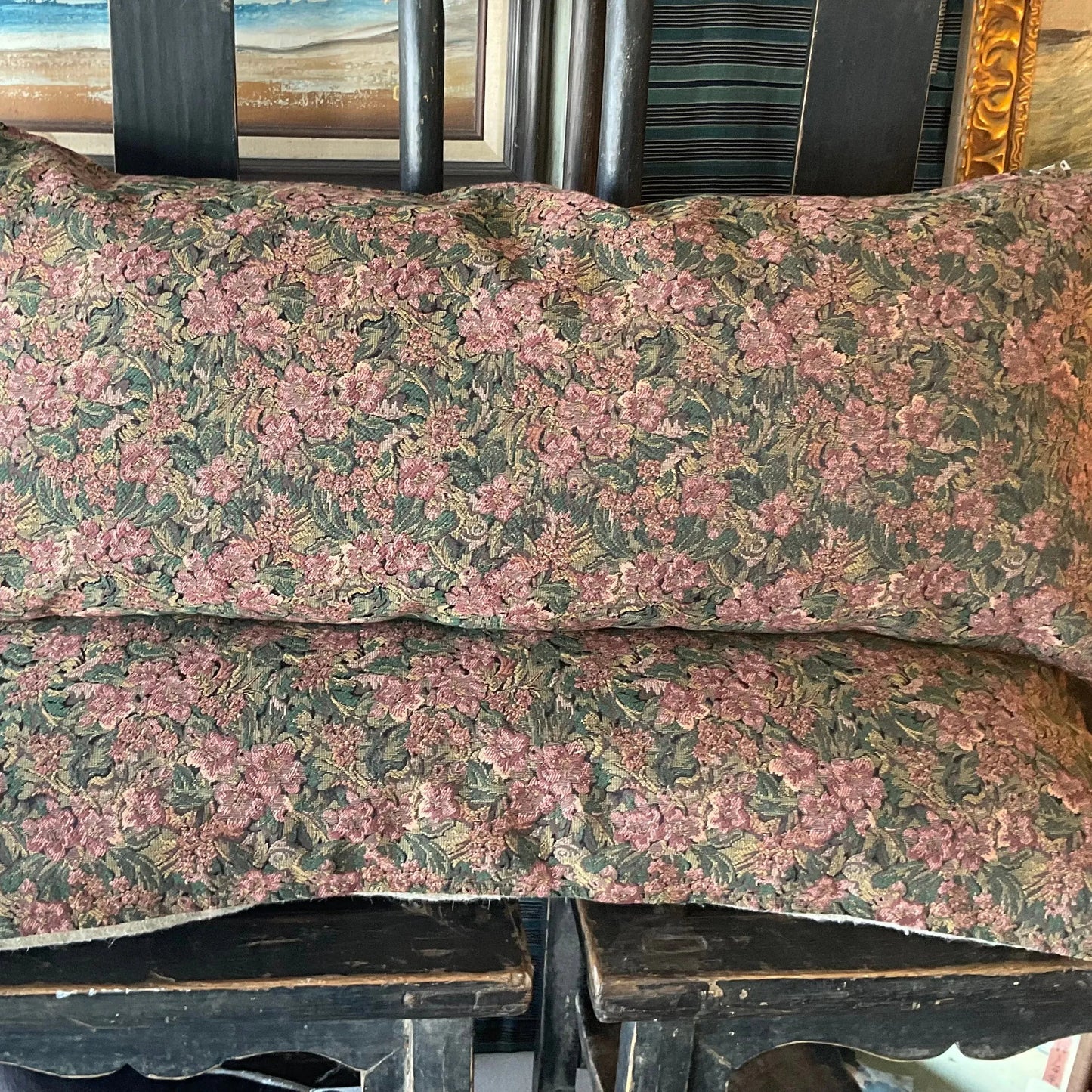 Vintage Floral, Green Rose Tapestry 17x36