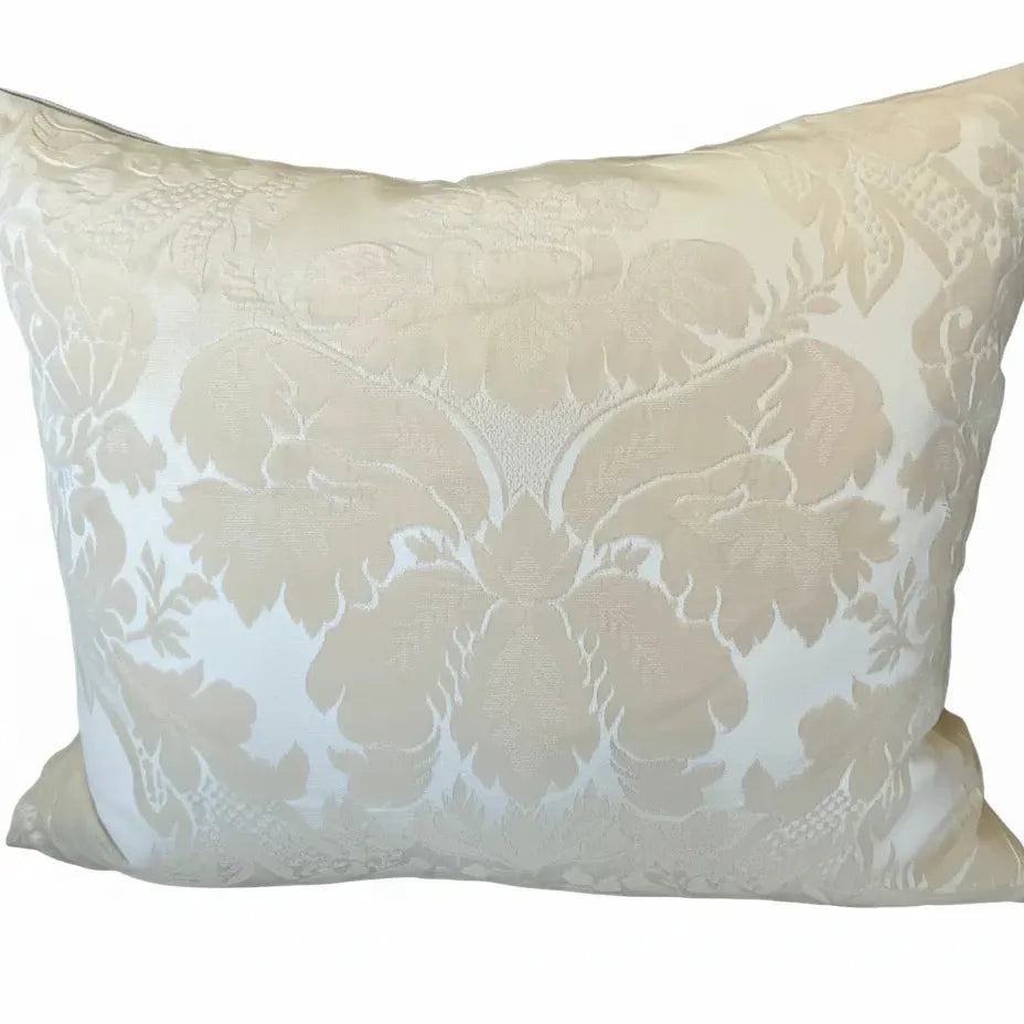 Vintage Cream Damask Pillow