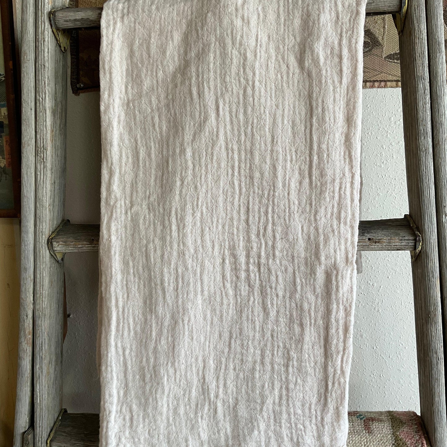 Crushed Linen Tasselled Throw Blanket - Blue Springs Home