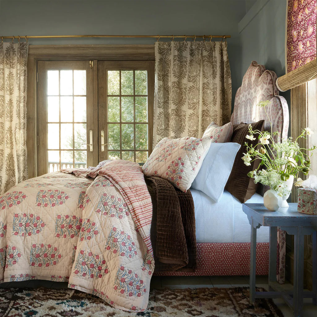 Misha Azalea Chambray Quilt - Blue Springs Home