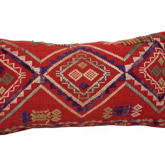 Vintage Red Embroidered w/ Purple 12x22 - Blue Springs Home