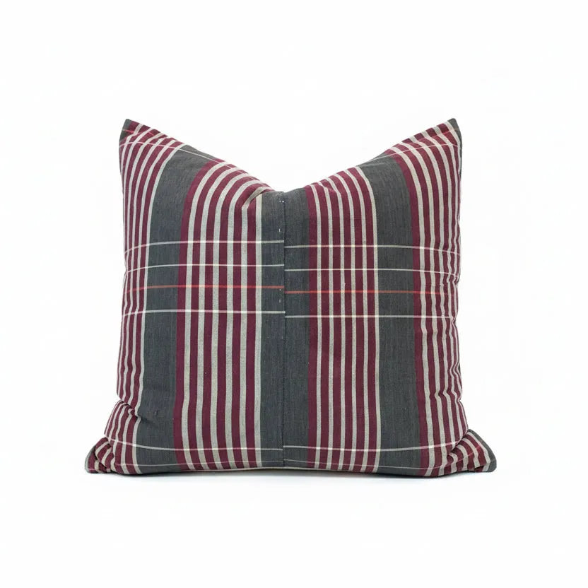 Japanese Stripe Cotton -Grey/Brown/Burg.