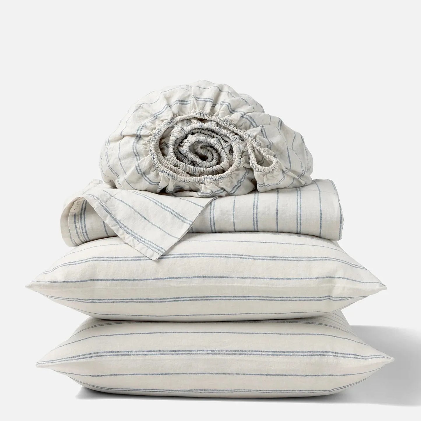 Organic Relaxed Linen Sheet Set Q - Blue Springs Home