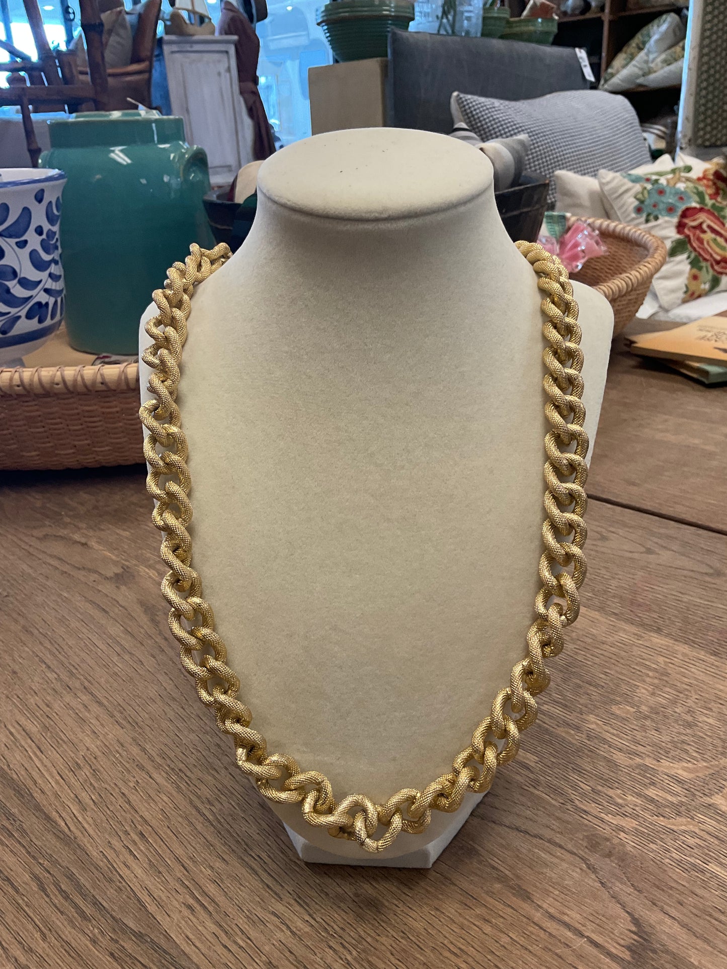 Vintage gold chain swag necklace