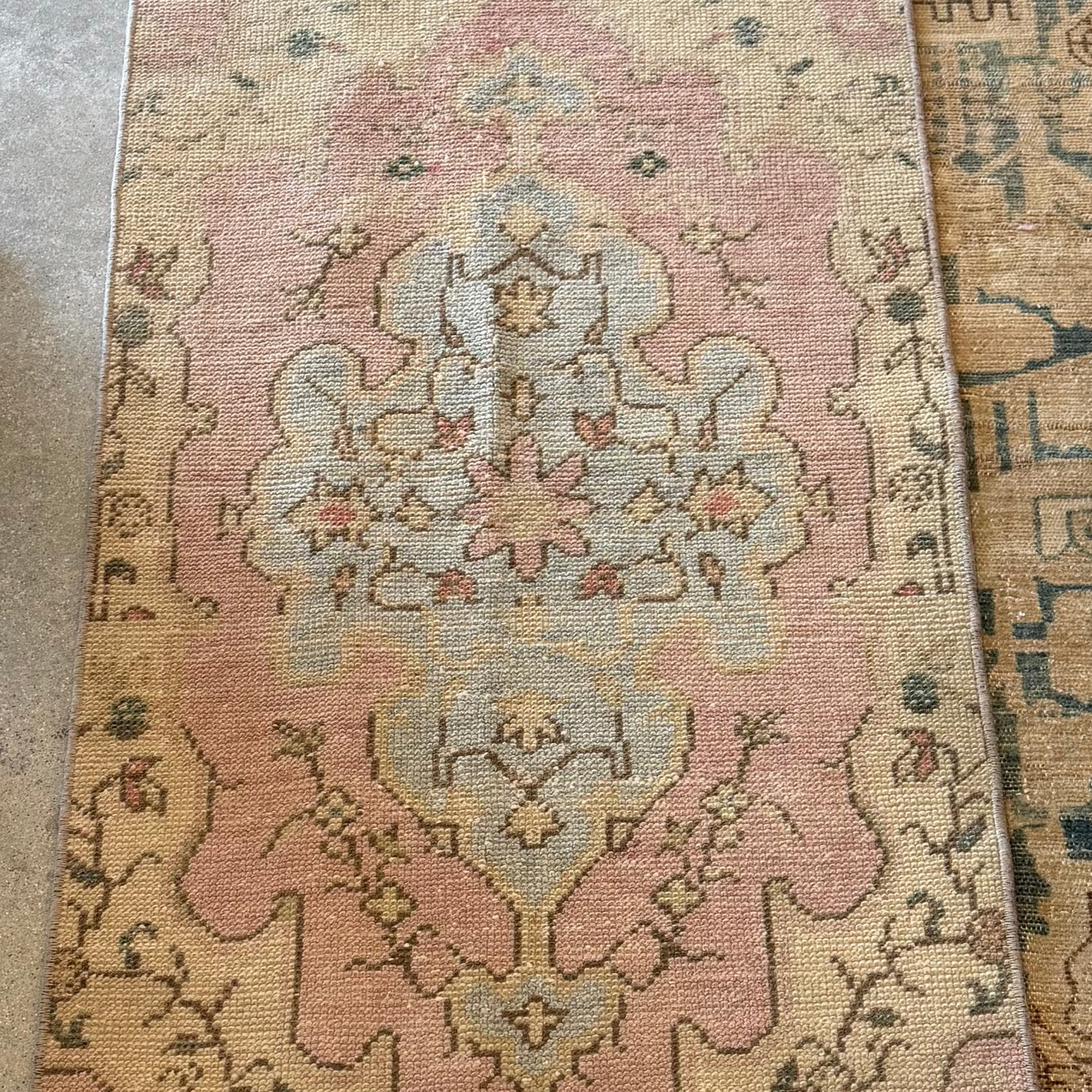 Vintage Runner Pink & Blue 81”x25” - Blue Springs Home