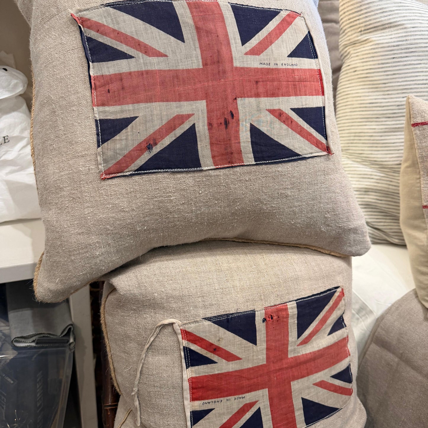 Vintage British Flag pillow 19x19