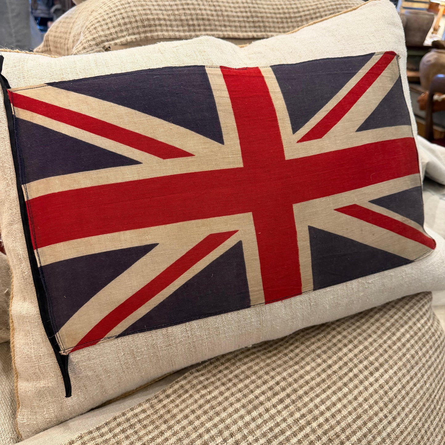 Vintage British Flag pillow 18x24