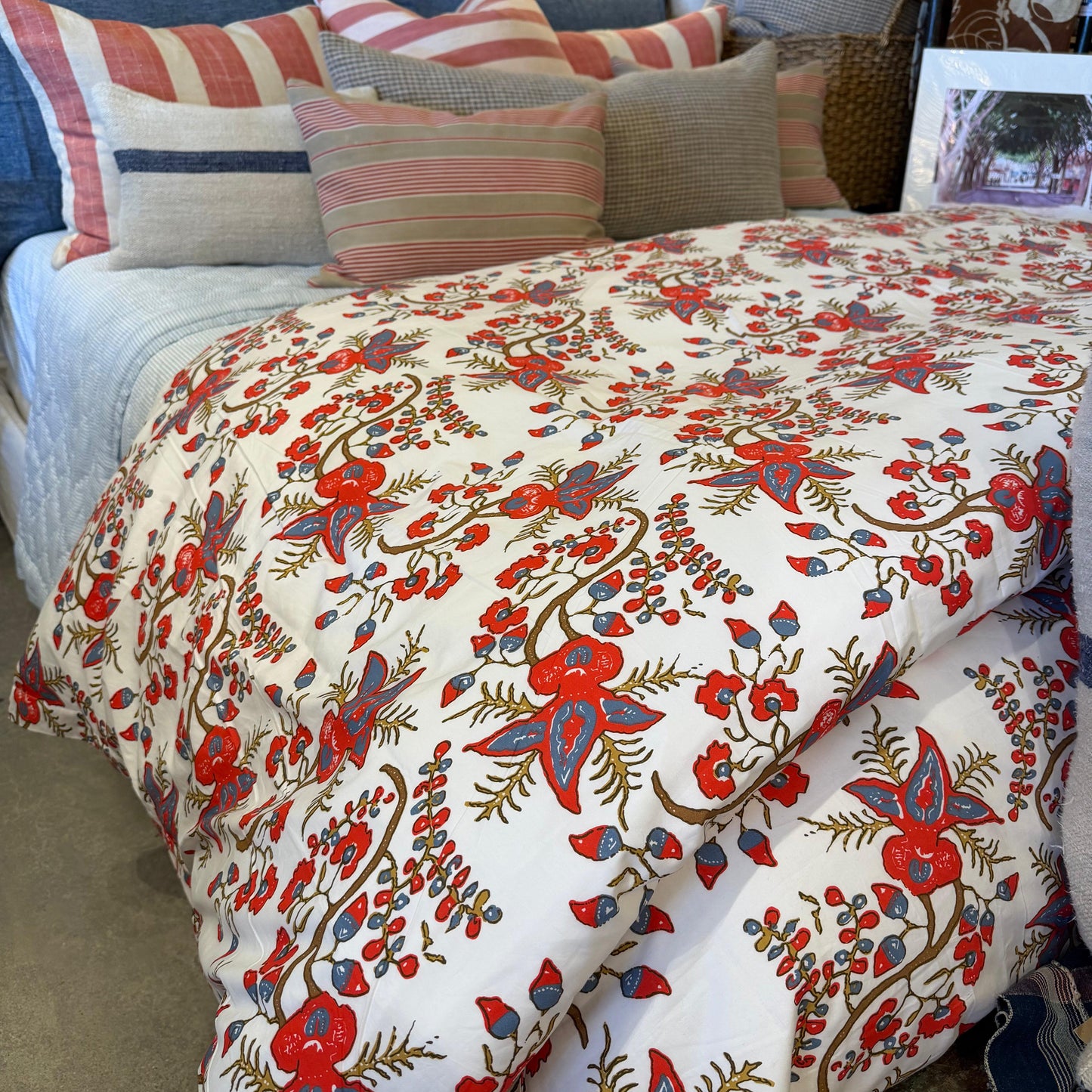 GINGER CORAL DUVET QU - Blue Springs Home