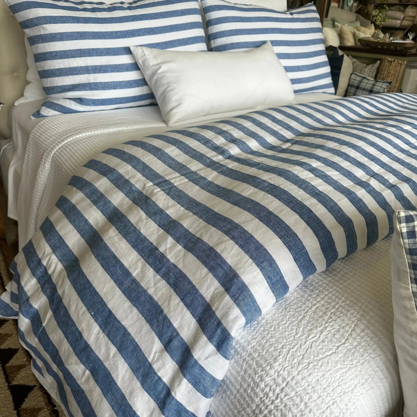 GRENADA WIDE STRIPE DUVET K - Blue Springs Home