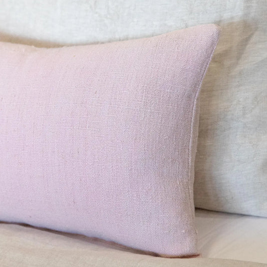 Light Pink Lumbar Vintage Pillow