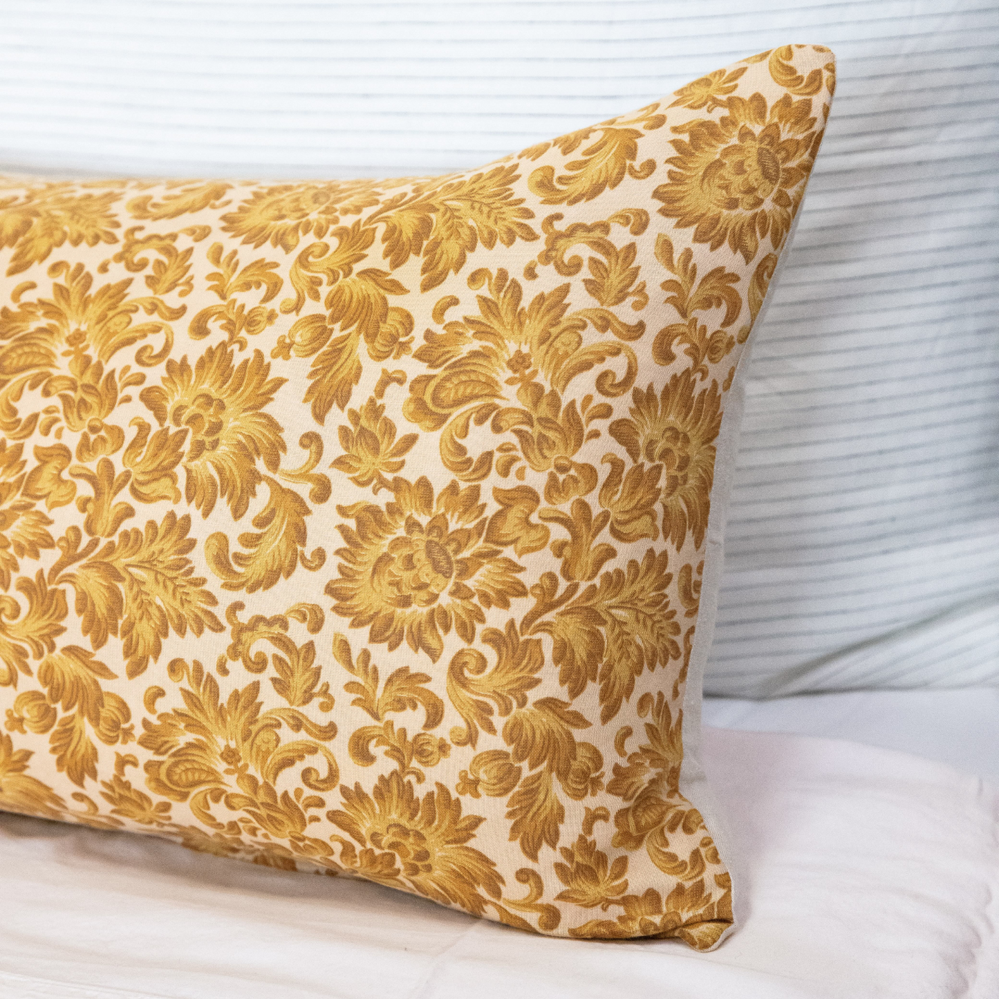 Charlotte Cotton Mustard Antique Pillow
