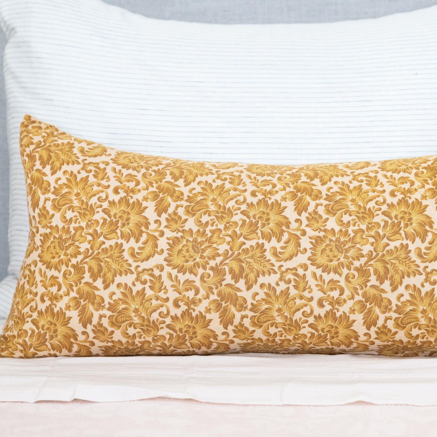Charlotte Cotton Mustard Antique Pillow