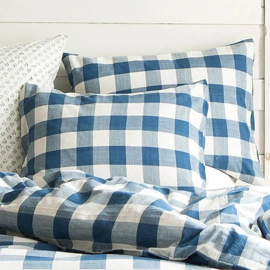 Indigo Check Pillowcases