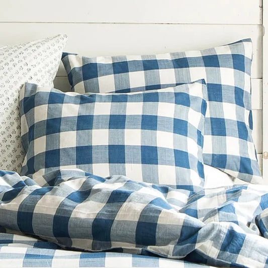 Indigo Check Pillowcases