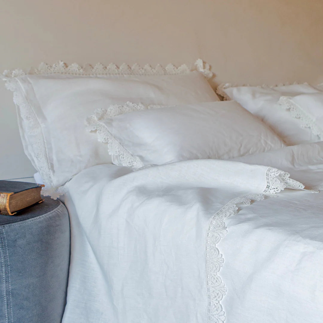 Sicily Lace 165 Linen Sham Pair