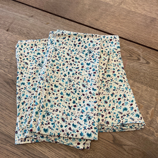 Teal & Fuschia Napkin Set of 6