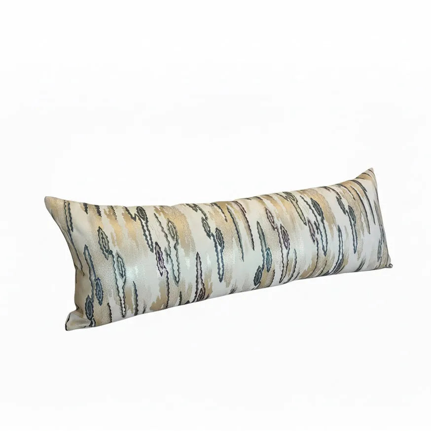 Vintage Japanese Kiomono Ikat Bolster 12x36 - Blue Springs Home