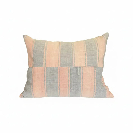 Vintage Japanese Stripe Grey/Pumpkin 18x24