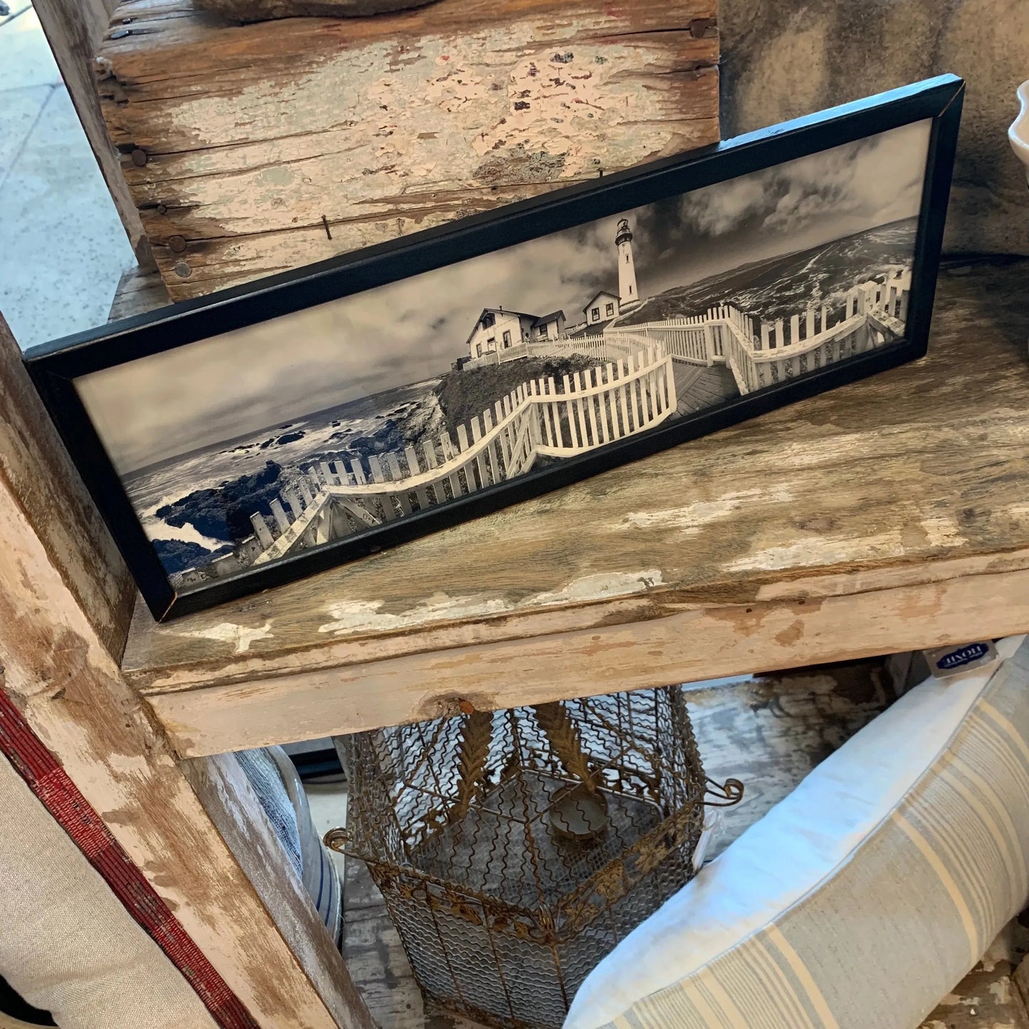 Framed panoramic lighthouse photo - Blue Springs Home