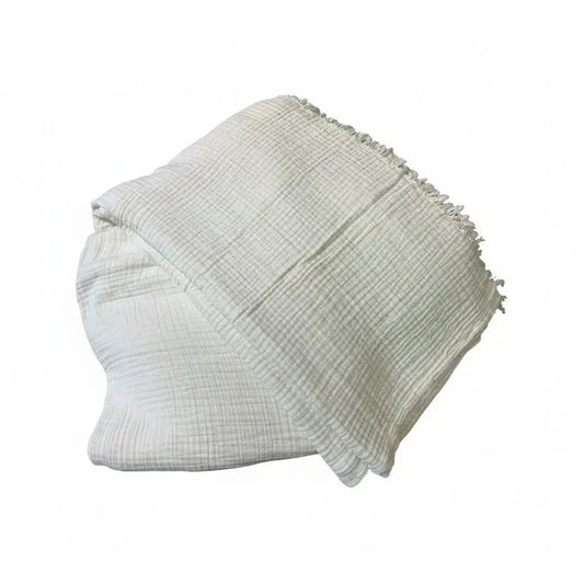 Crinkled Turkish Cotton Oversized Cuddle Blanket - Blue Springs Home
