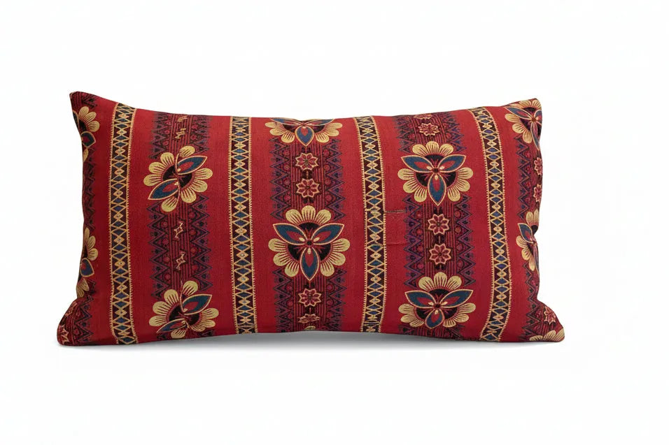 Vintage Red Floral Print 12x22