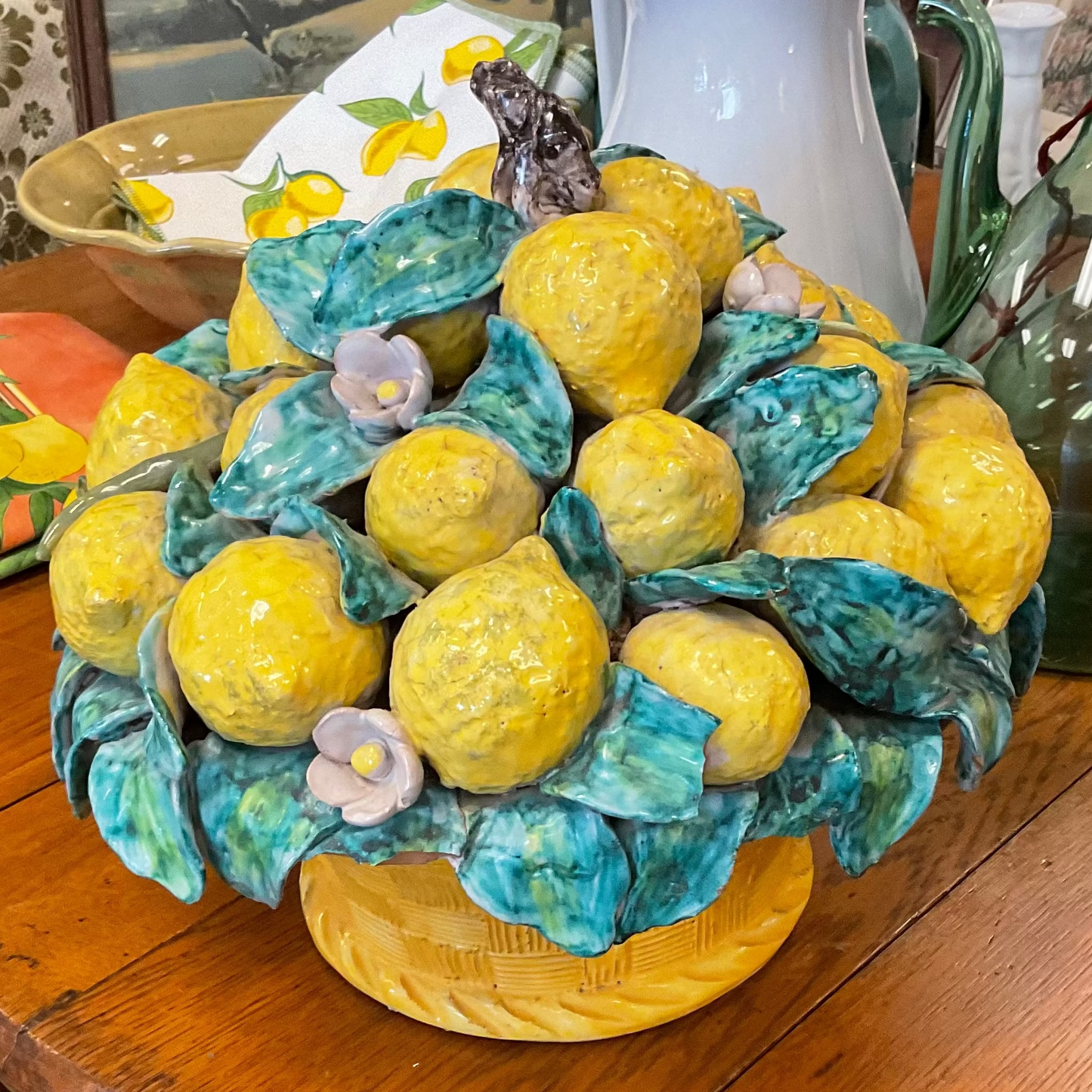 Mid Century Italian Lemon centerpiece