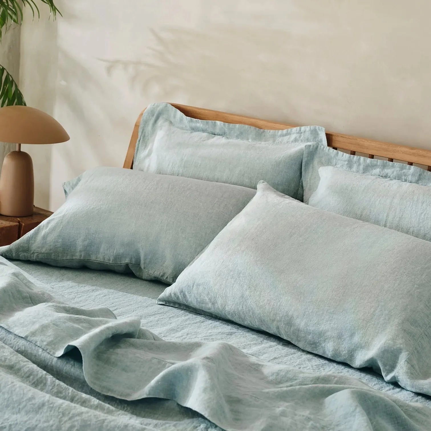 Organic Relaxed Linen Sheet Set Q - Blue Springs Home