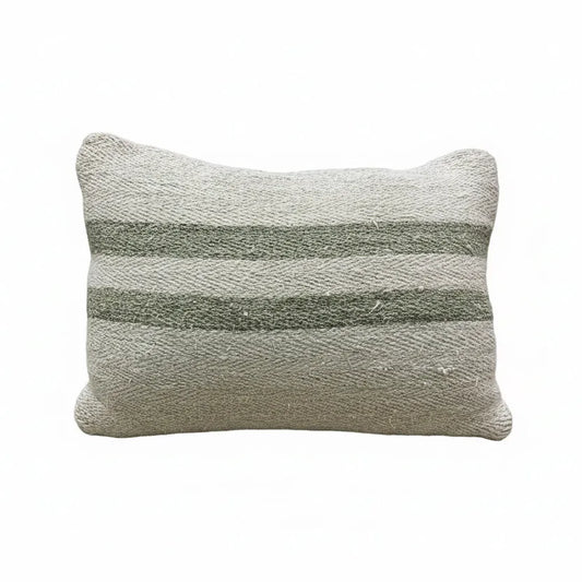 Antique Grainsack Boudoir Dark Green Stripes - Blue Springs Home